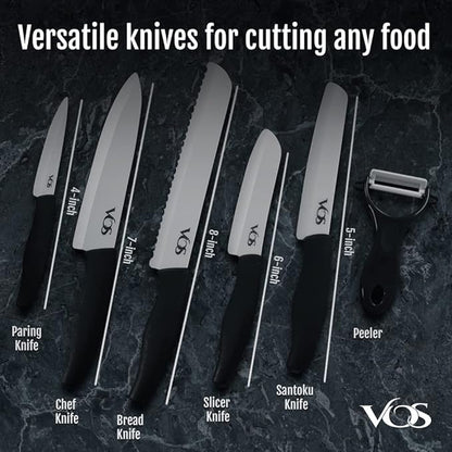 Vos Ceramic Knife with Peeler, Knives Set - Image 4