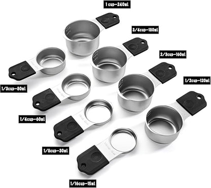 Magnetic Measuring Cups, Stainless Steel Kitchen Aid Cups Measuring set - Image 8