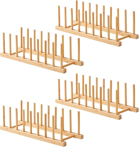 4 PCS Bamboo Dish Dying Rack by Worthyeah