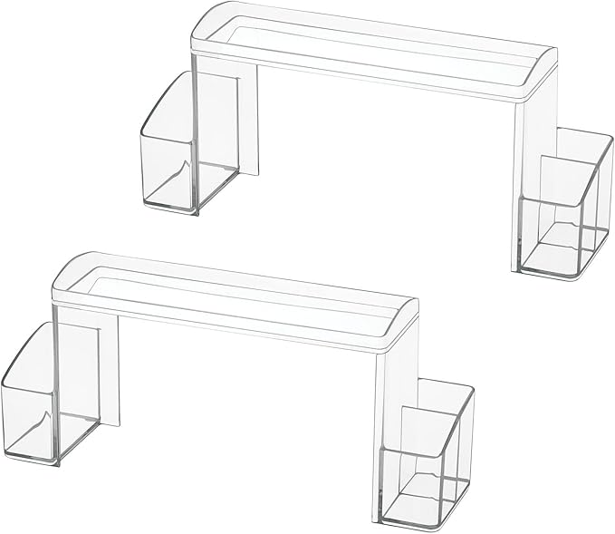 mDesign Small 2-Tier Plastic High-Rise Bathroom Cabinet Organizer - Image 5