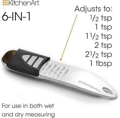 KitchenArt Pro Adjustable Measuring Set, Includes Adjustable Tablespoon - Image 6
