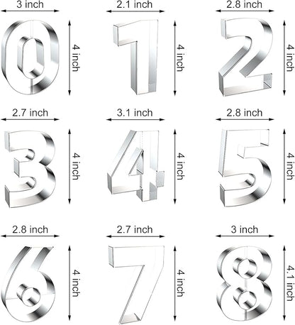4 Inch Number Cookie Cutter Set - Image 2