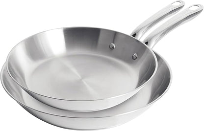 T-Fal Gourmet 11" & 12" Stainless Steel Pan Set, Induction Compatible, by T-falbrand