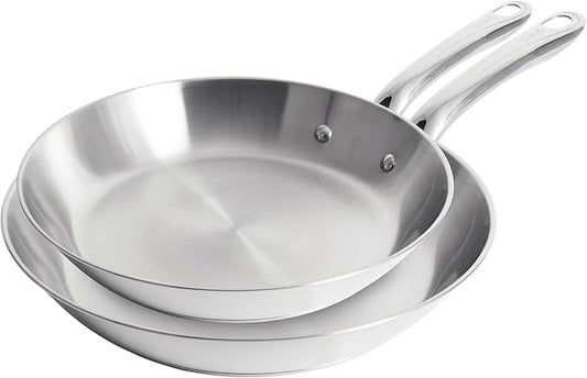 T-Fal Gourmet 11" & 12" Stainless Steel Pan Set, Induction Compatible, by T-falbrand