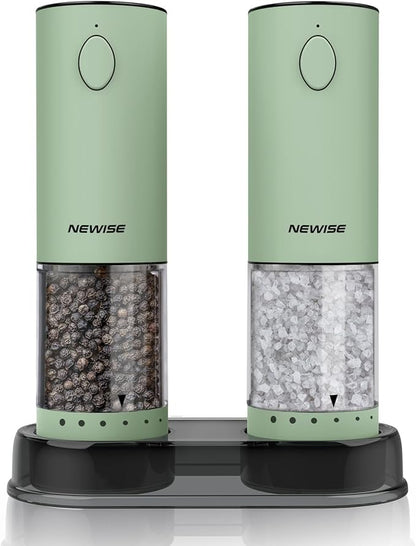 Newise Electric Salt and Pepper Grinder Set Rechargeable by Unknown