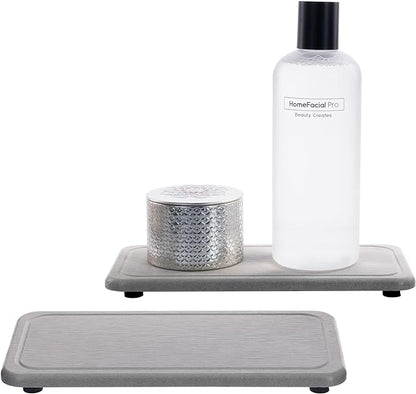 NiuYichee 2 Pcs Water Absorbing Stone Trays, Kitchen/Bathroom Sink Soap Dish by NiuYichee
