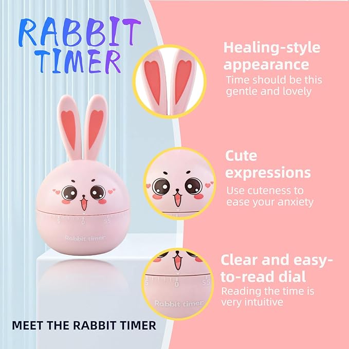 Cartoon Mechanical Kitchen Timer, 60 Minutes Countdown Timer, Mechanical Visual - Image 7