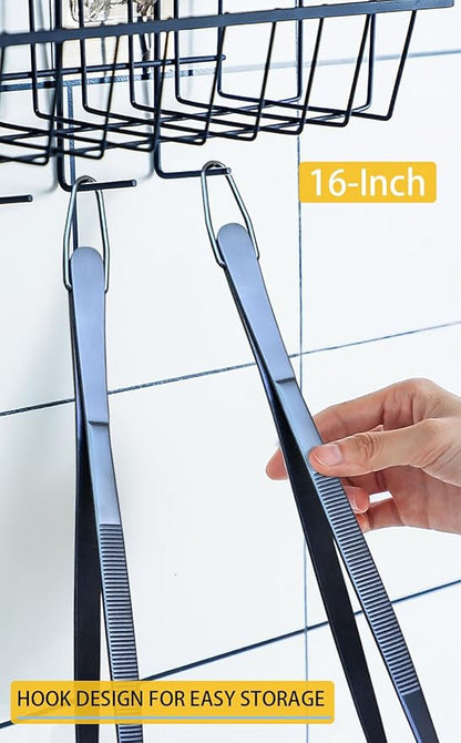 JETKONG 2 Pcs 16-Inch Heavy Duty Cooking Tweezers Extra Long Stainless Steel - Image 6