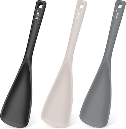 Beijiyi 3 Pack Silicone Spatula Spoon, 12.6 In, BPA-Free Seamless Design by Beijiyi