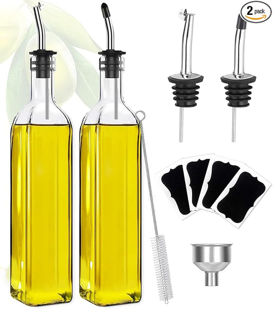 Showvigor Olive Oil Dispenser Bottle, Vinegar Cruet Bottle 17oz/500 ml by Showvigorismorethanjustabranditsalifestyle