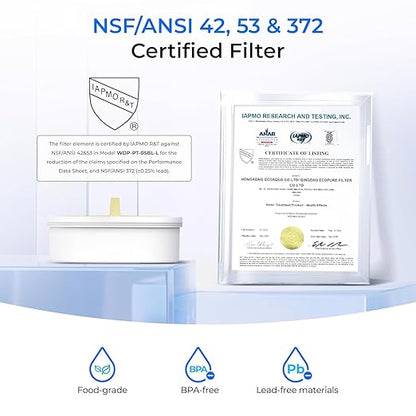Waterdrop PT-72BL Glass Water Filter Pitcher, Eco-Friendly, NSF/ANSI 53 - Image 5