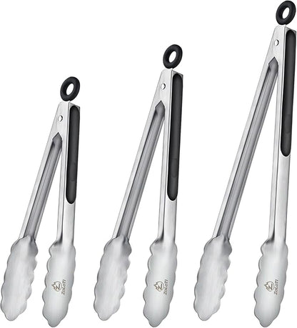 3 PCS Kitchen Tongs Set, Stainless Steel by Unknown