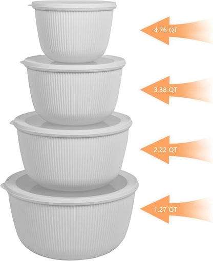 BoxedHome Nesting Plastic Mixing Bowls, BPA-Free Plastic, Microwave and - Image 8