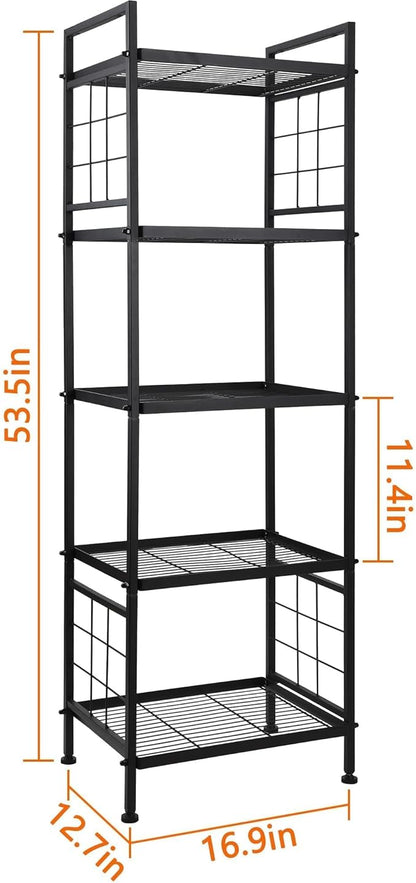 GIOTORENT 5-Wire Standing Book Shelf & Bookcase, Metal Storage Shelving Unit - Image 2