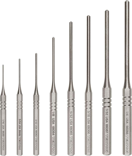 TEKTON Roll Pin Punch Set, 8-Piece | PNC93001 | Made in USA by TEKTON