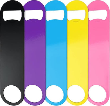 KTOJOY 5 Pack Stainless Steel Colorful Beer Bottle Opener Set, 7 Inch, Large - Image 2