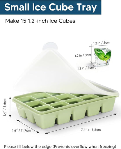 Silicone Ice Cube Tray, 2 Pack Ice Trays - Image 2