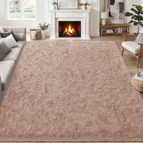 Area Rug for Living Room Bedroom: 4x6 Soft Fluffy Shag Rugs Upgrade Non-Slip - Image 2