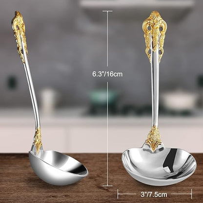 KEAWELL Luxury Gravy Ladle, 18/10 Stainless Steel, Small Gravy Spoon - Image 2