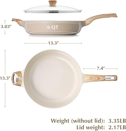 SENSARTE Ceramic Nonstick Frying Pan Skillet - Image 7