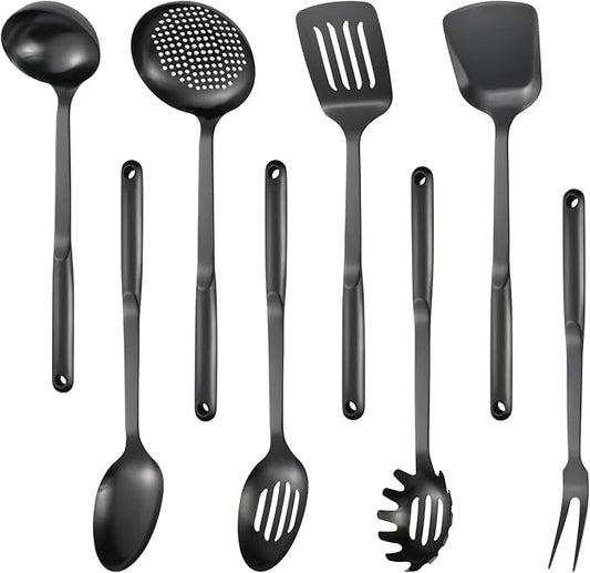 304 Stainless Steel Cooking Utensils Set, Include Skimmer, Soup Ladle, by IzurokBuynow