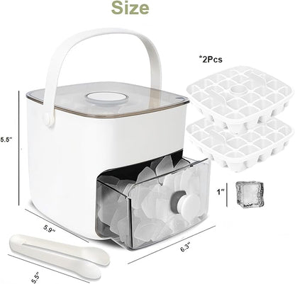 Ice Cube Tray with Lid & Bin Ice Maker Ice Trays - Image 6