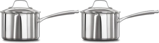 Calphalon Classic Stainless Steel Sauce Pan, Impact-Bonded Aluminum Base by Calphalon