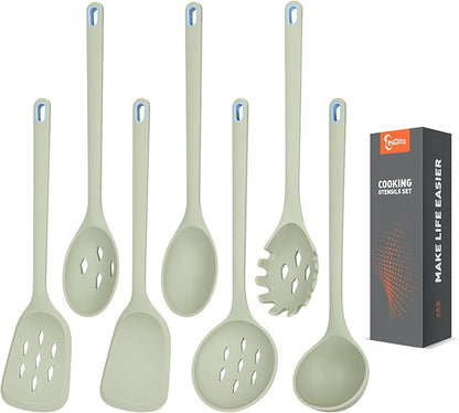 Large Silicone Utensils Set of 7 by TesQita