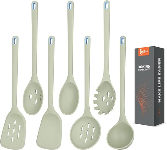 Large Silicone Utensils Set of 7 by TesQita