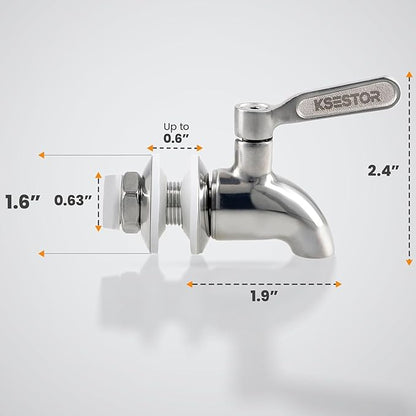 Stainless Steel Spigot for Beverage Dispenser – Leak-Proof Replacement Spigot - Image 2