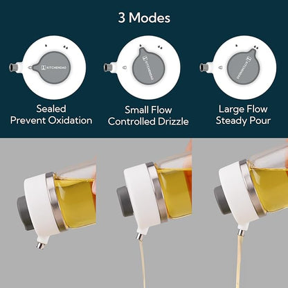 KITCHENDAO Precision Pour Glass Oil Dispenser 2-Piece Set - Image 2
