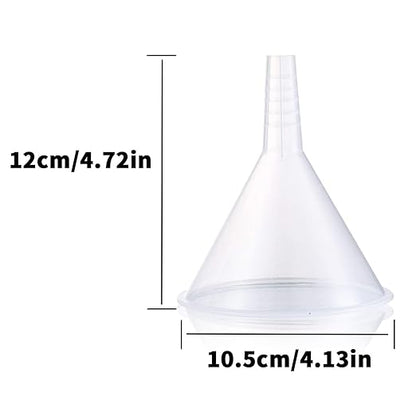 Plastic Funnel Set, 100mm x 2, 75mm x 2, 50mm x 2 - Image 3