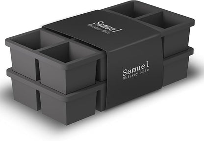Samuelworld Large Silicone Ice Cube Tray Molds, Big 2 Inch Cubes by Samuelworld