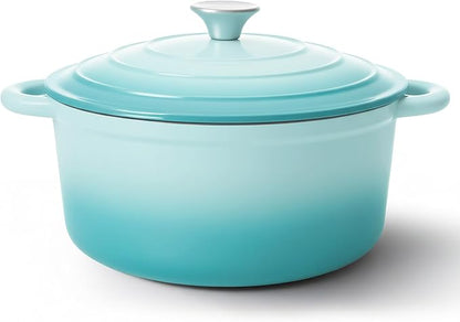 6 Quart Dutch Oven Pot with Lid, Non Stick Enameled Cast Iron Dutch Oven by Fijinhom