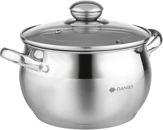 Daniks Classic 3 Quart Stainless Steel Stock Pot by Daniks