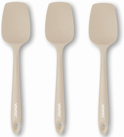 Silicone Spatula Set, High Heat Resistan Rubber Spoon Spatula, Non-Stick by VOVOLY