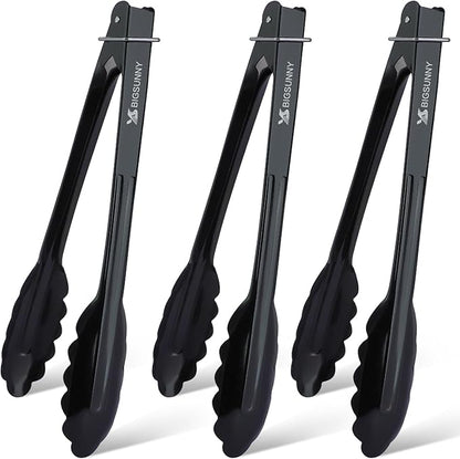 MSY BIGSUNNY 9 Inch Kitchen Food Tongs, Buffet Tongs, Serving Tongs by MSYBIGSUNNY