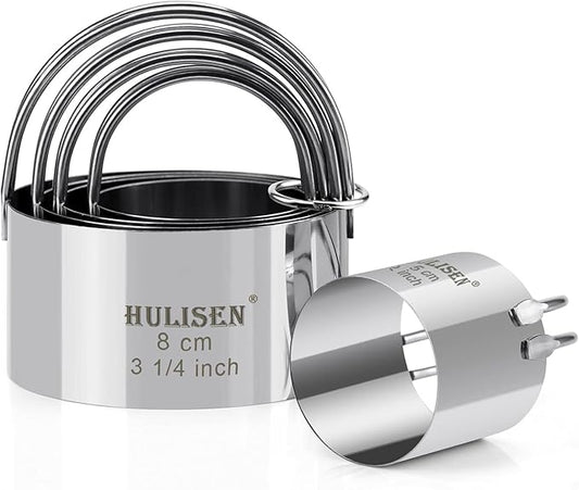 HULISEN Biscuit Cutter Set, Round Cookies Cutter by HULISEN