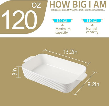 Sweejar Ceramic 13 x 9 Baking Pan, Cake Baking Dish - Image 3