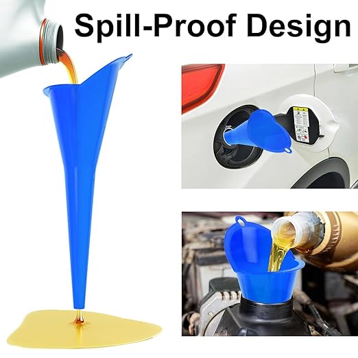 3-Pack Long-Neck Oil Funnels, Gas & Transmission Fluid - Image 4