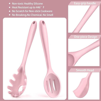 P&P CHEF Silicone Cooking Utensils Set of 7, Heat-proof Kitchen Utensils Set - Image 3