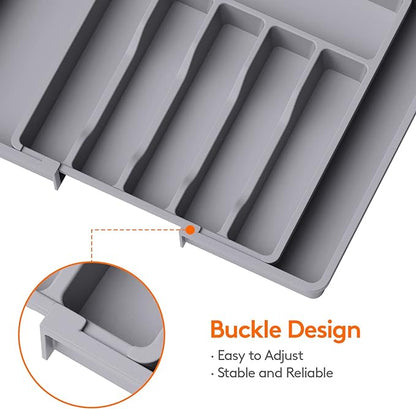 Lifewit Silverware Drawer Organizer, Expandable Utensil Tray - Image 5