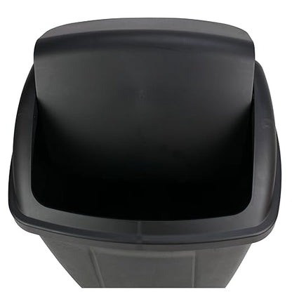 13-Gallon Black Plastic Kitchen Trash Can - Image 4