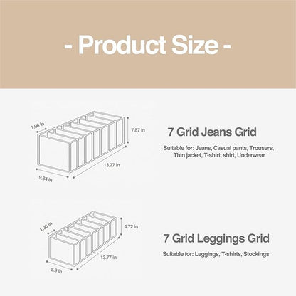 Wardrobe Clothes Organizer 7 Grids Portable Closet Organizer Mesh Separation - Image 7