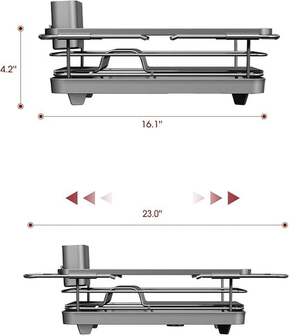 Sakugi Extendable Dish Drying Rack Over Sink - Image 3