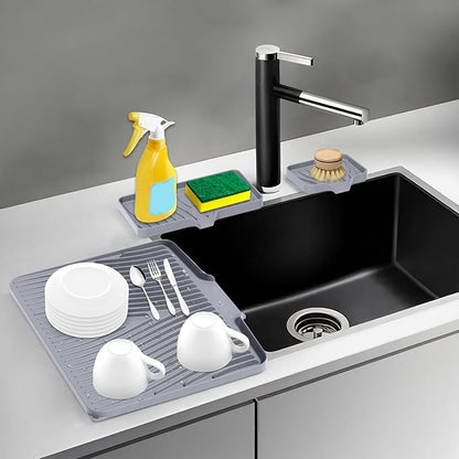 Silicone Dish Drying Mat for Kitchen Counter, Dish Drying Pad, Non-Slip Drain - Image 6