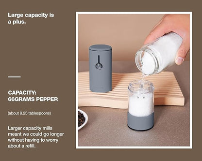 Stainless Steel Electric Salt and Pepper Grinder Set - Image 4