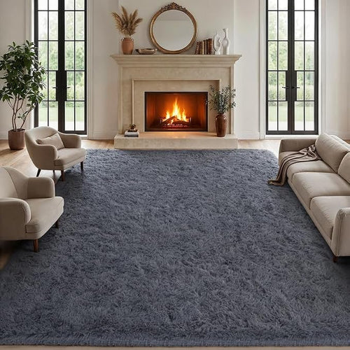 8x10 Area Rugs for Living Room Bedroom: Soft Fluffy Shag Rugs Upgrade Non-Slip - Image 2