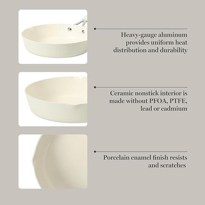 Martha Stewart Heathland 9.5 Inch Aluminum Cookware Non-Toxic Premium Ceramic - Image 4