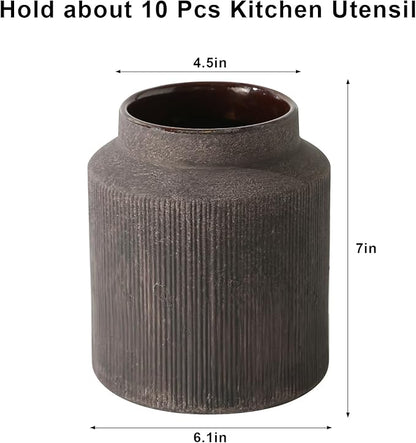 Farmhouse Ceramic Farmhouse Kitchen Utensil Holder - Image 2